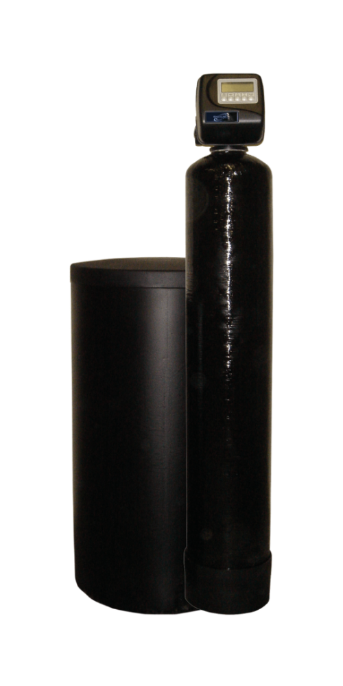 Black water softener with transparent background