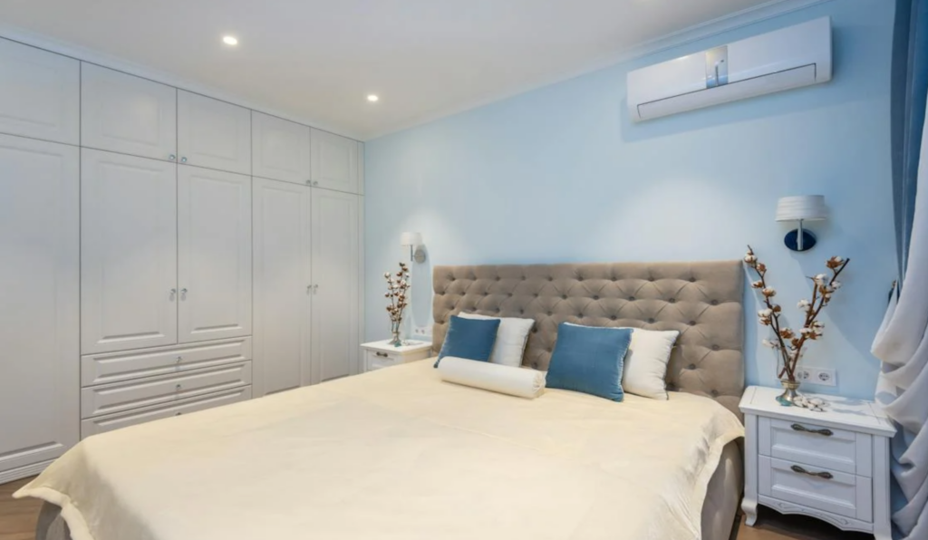 Air Conditioner Unit in a Bedroom