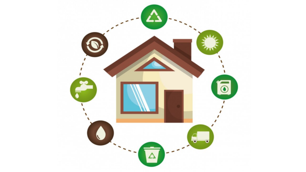 House with Energy Saving Icons