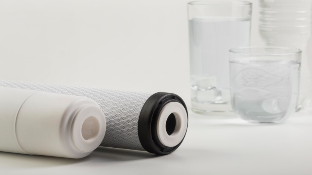 Water Filters with Glasses of Water