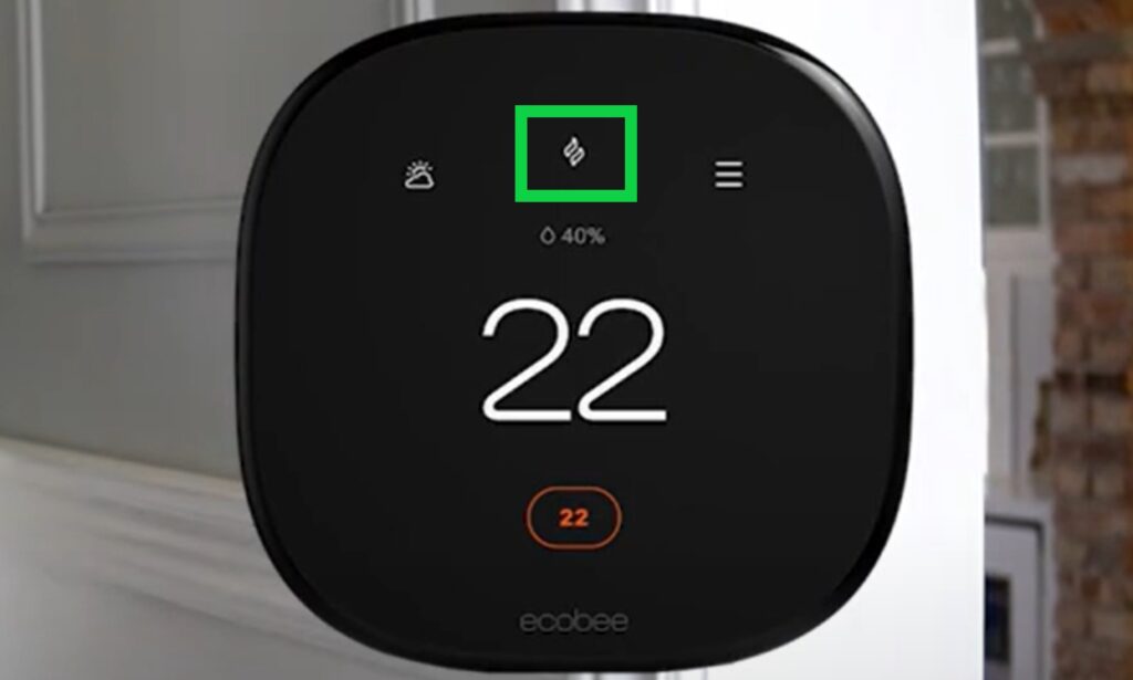 Ecobee Smart Thermostat Heat Icon