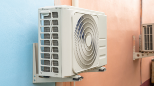 Heat Pump with a Bright Background