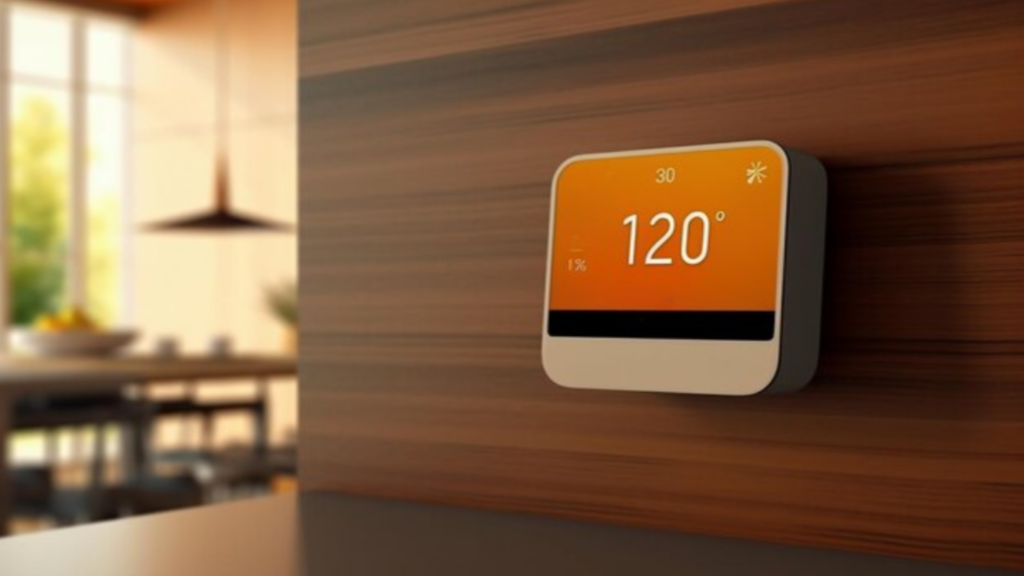 Smart Thermostat on the Wall